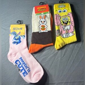 3 pc NEW Easter Novelty Sock  Bundle NWT